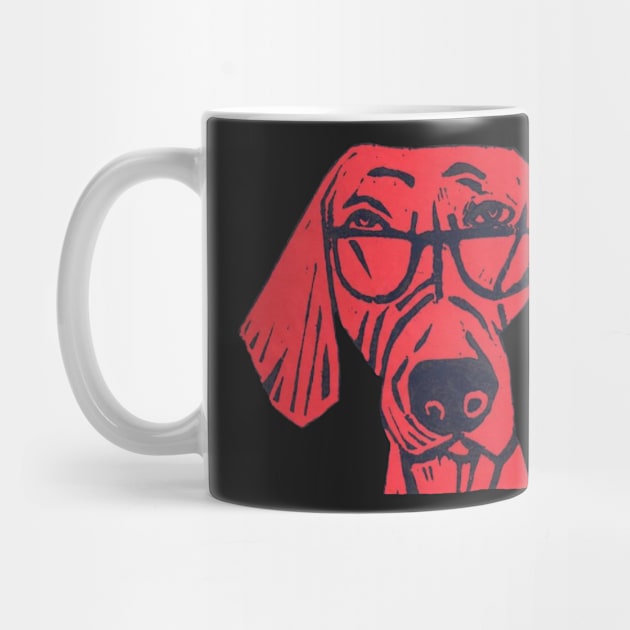 Dog, Glad, The Intelligent, Red by krisevansart